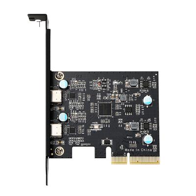 2-Port Type-C PCI-E USB3.1 Gen 2 Pansion Card 10Gbps with 15-Pin Tor Adapter Self-Powered USB 3.1 PCIe Adapter