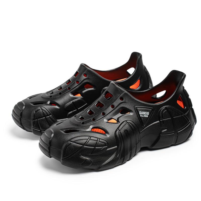 

Men s outdoor platform all-inclusive hole shoes, new summer wading driving bag head trend beach cool slippers men s drag 39
