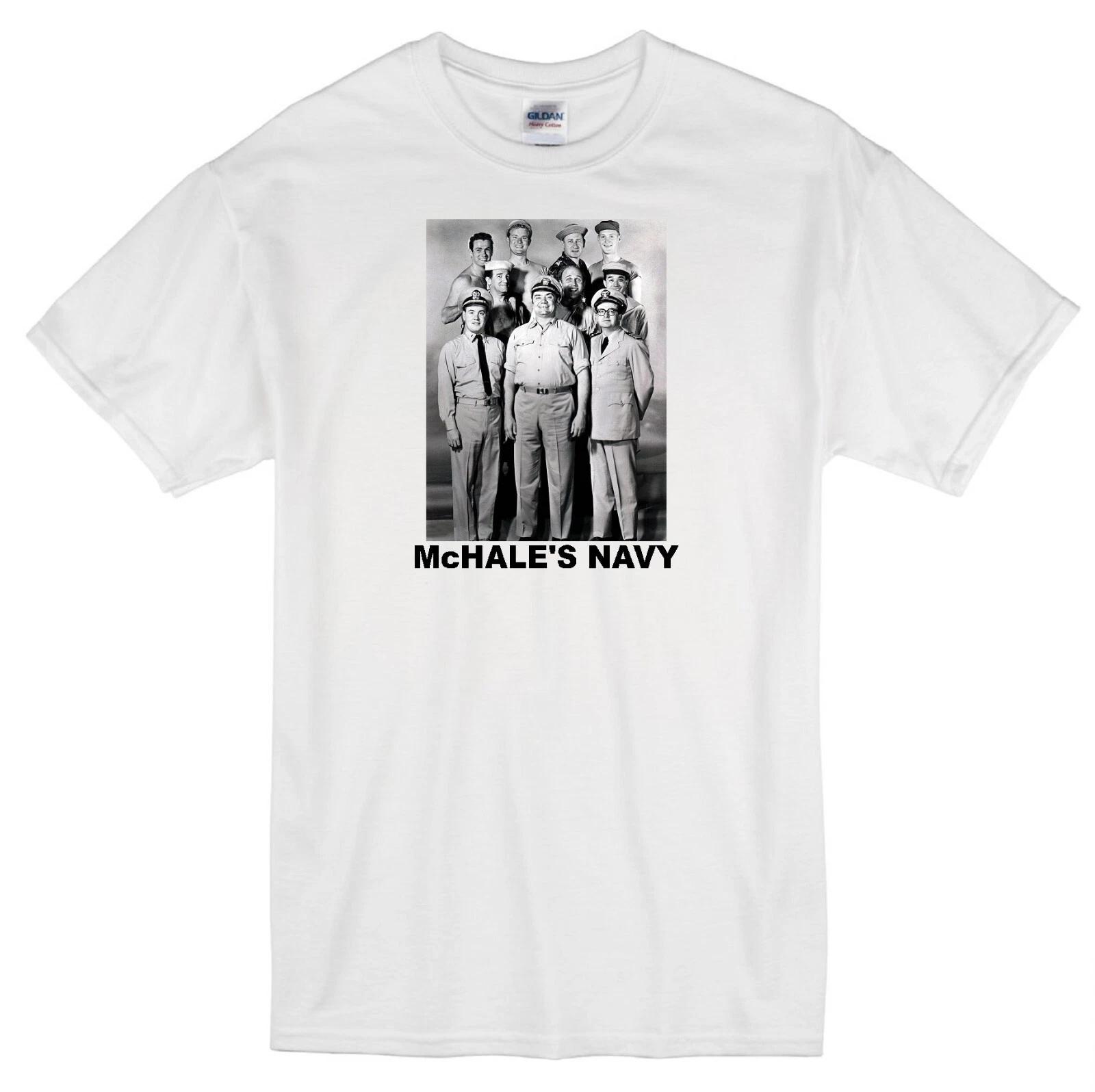 

McHALE S NAVY ERNEST BORGNINE TIM CONWAY COMEDY NAVY PT73 RETRO TV WHITE T-shirt 3XL