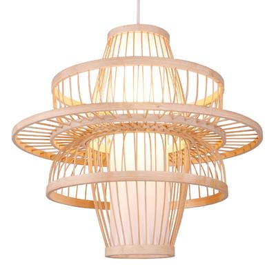 Pendant Light LED Hanging Lamp Home Decoration with Bamboo Lampshade 111?240V for Ceiling Office