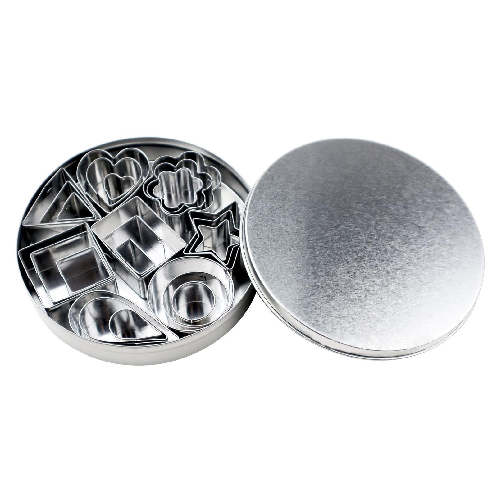 

24 шт. Мини-форма для печенья из нержавеющей стали, геометрический резак для глины, инструмент для резки керамической посуды из полимерной глины, сережек 3