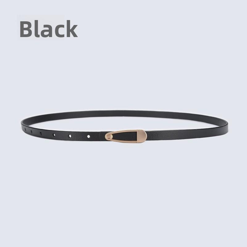 New arrival calfskin belt women's silm pattern thin belt