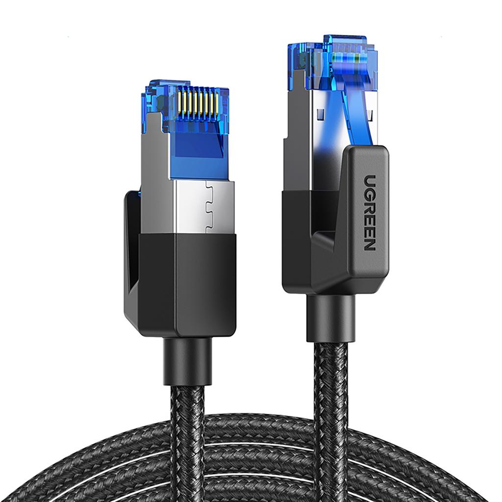 UltraShield Cat8 Ethernet Cable, 1.5m - High-Speed RJ45 Network Cable, Durable Copper Core – Black
