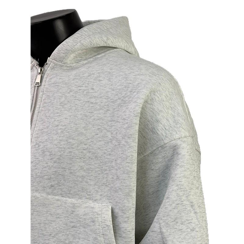 2026 Herr 3D Ryggsäck Cardigan Huvtröja - Vår/Höst Casual Kort Jacka