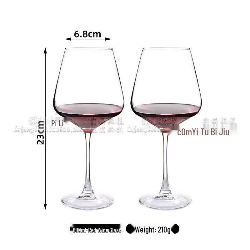 ZISIZ Red Bow Tie Burgundy Wine Glass