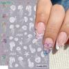5D Relief Summer Beach Nail Stickers Shell Starfish Conch Fish Adhesive Sliders Embossed Decals Manicure Decor
