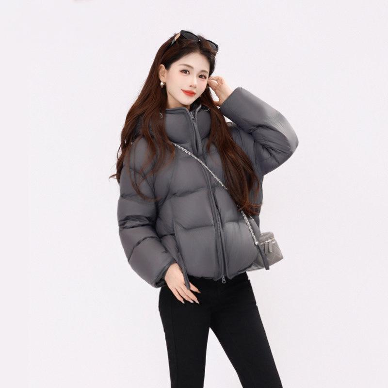 Winter 2026 Women's Short Hooded Puffer Cotton Jacket – Korean Style Loose & Warm Fashionable Coat