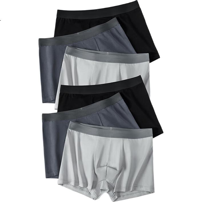 Jingshu Cotton · Self-Owned Brand · Cotton · Dudu Cotton Men's Pure Cotton Antibacterial Boxer Briefs 10A 6-Pack M