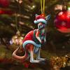 2D Acrylic Christmas Ornament Cute Flat Polar Bear/Octopus/Parrot Animal Car Rear View Mirror Charm Auto Interior Accessories for Window Wall