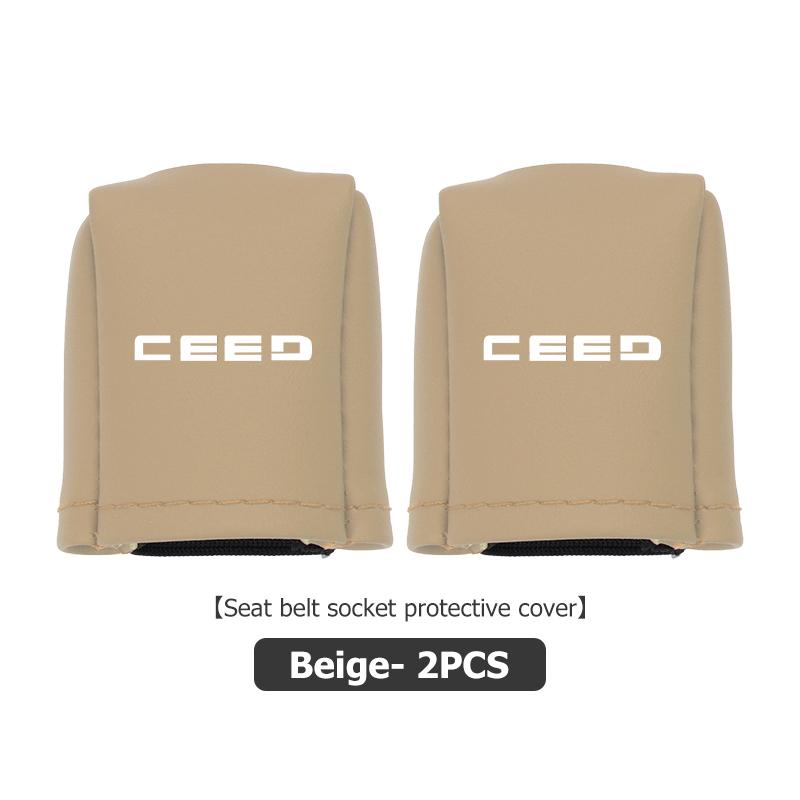 For KIA Universal Car Logo Seat Belt Buckle Protect Cover Anti Scratch Accessories Cerato Proceed Venga Stonic Picanto Sorento zqdtx40 vngk1