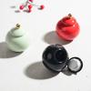 Small Ceramic Powder Salt Sealed Jar Gold-topped Round Balm Cream Bottle Tea Ceramic Jar