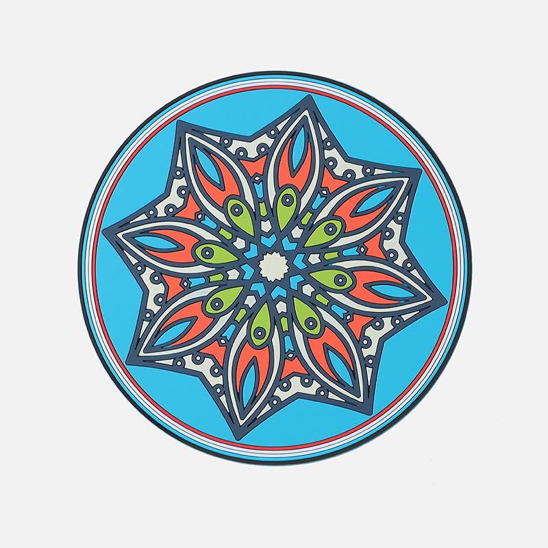 Round PVC Scandinavian Style Coasters Silicone Table Mats Non-slip Heat and Oil Resistant High Temperature Pot Mat Coaster