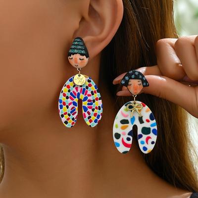 Cartoon Character Doll Earrings for Men and Women