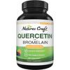 Nutritional Supplement Quercetin 500mg Bromelain 100mg High Dose 90 Capsules 3 Pcs Monthly Supply Quercetin-Bromelain 2 Bottles 6 Pcs Monthly