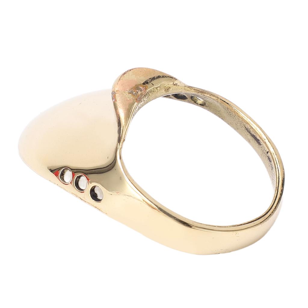 Brass Archery Thumb Ring Portable Finger Protector with Anti Lost Rope for Outdoor Hunting 20