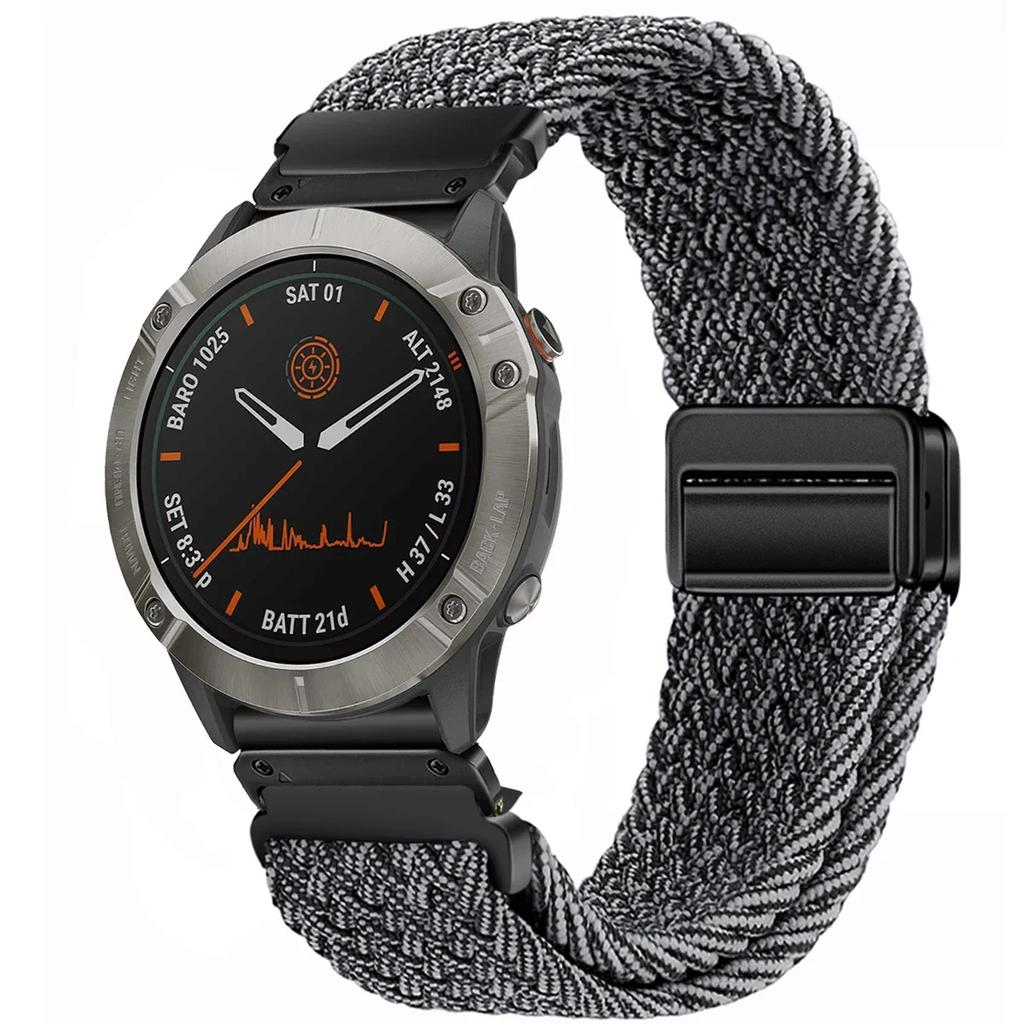 22 26mm Elastic Quick Fit Nylon Strap Enduro2 Wristband For Garmin Fenix5 5XPlus 6 6XPro 7 7XPro 8 Bracelet Tactix7Pro WatchBand