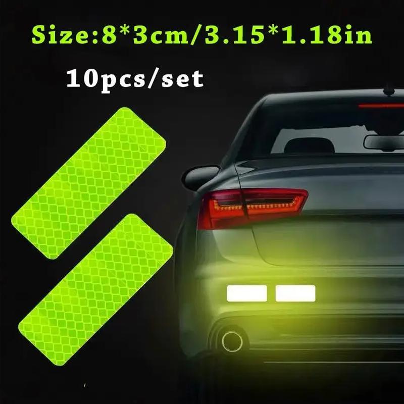 10PCS warning car reflective sticker body decoration sticker reflective film