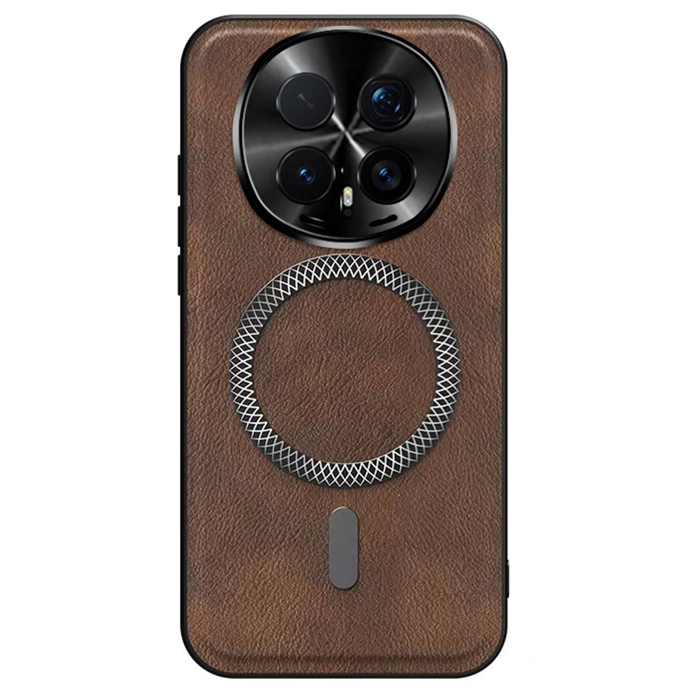 For Honor Magic8 Pro 5G Case Magnetic Case PU TPU PC Phone Back Cover with Metal Lens Frame