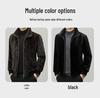Men's Winter 2025 Sable Wool Jacket: Middle-aged Short Loose Lapel Coat