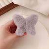 Cute Autumn Winter Plush Butterfly Shark Clip Versatile Large Barrette For Women Girls Sweet  Hair Accessories Gifts