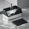 Extra Large Stainless Steel Cat Litter Box with High Walls and Side Opening