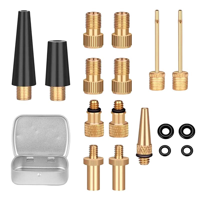 

17 шт. медный велосипедный клапан адаптер комплект велосипедный насос адаптер комплект насос для накачивания клапан адаптер Sv Av Dv