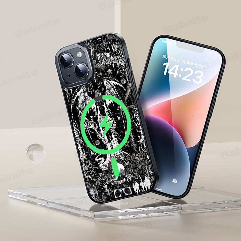 Gothic Girl Sculpture Phone Case Magnetic Case For iPhone 17 16 14 13 12 11 15 Pro Max For Wireless Charge Cover