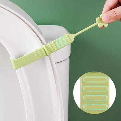 Sollevatore Sedile WC Design Fiore Set Sollevatore Coperchio WC in Silicone Design Fiore Regolazione Multilivello Anti-Sporco Per Facile
