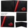 Naruto Leather Wallet Pain Akatsuki Red Cloud Metal Logo Coin Purse Card Holder ID Banknote Storage Cool Anime Gift for Fans