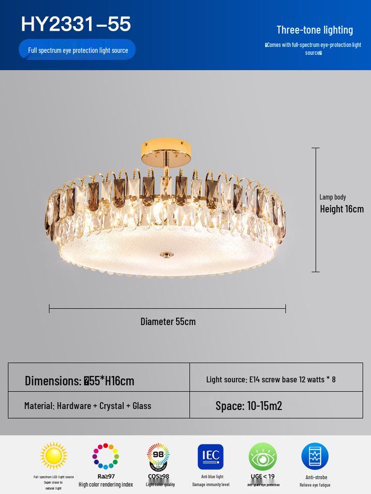 Acrylic Cloud Mist Ceiling Light: Modern, Luxurious Designer Crystal Lamp for Master Bedroom and Living Room