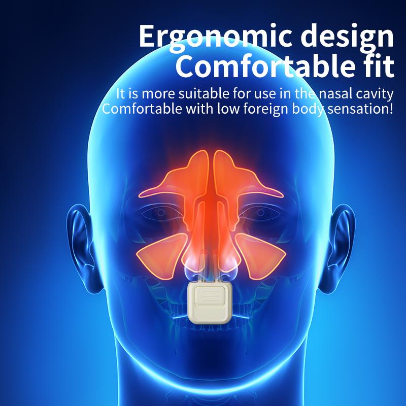 Red Light Infrared Nasal Therapy Device Rhinitis Machine Low Frequency Pulse Nose Massage Rechargeable Nose Therapy Instrument Wireless Design