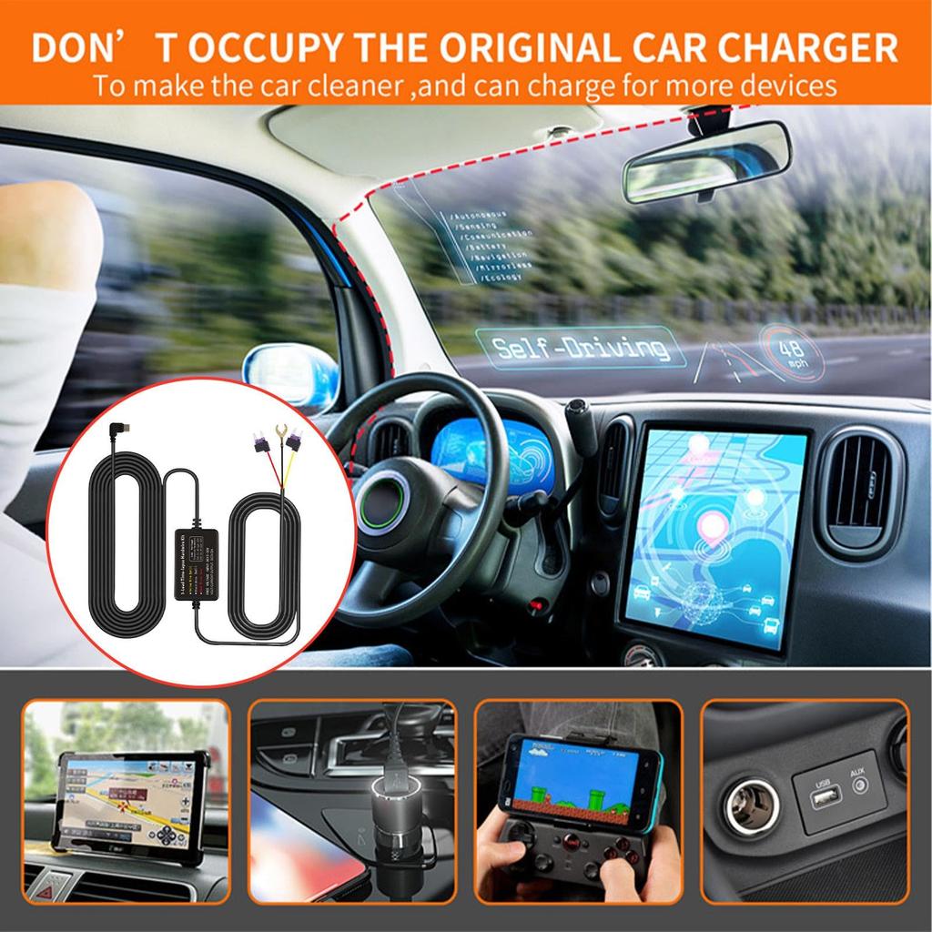 Dashboard Camera Hard Wire Kit, Low Voltage Protection Hardware Kit