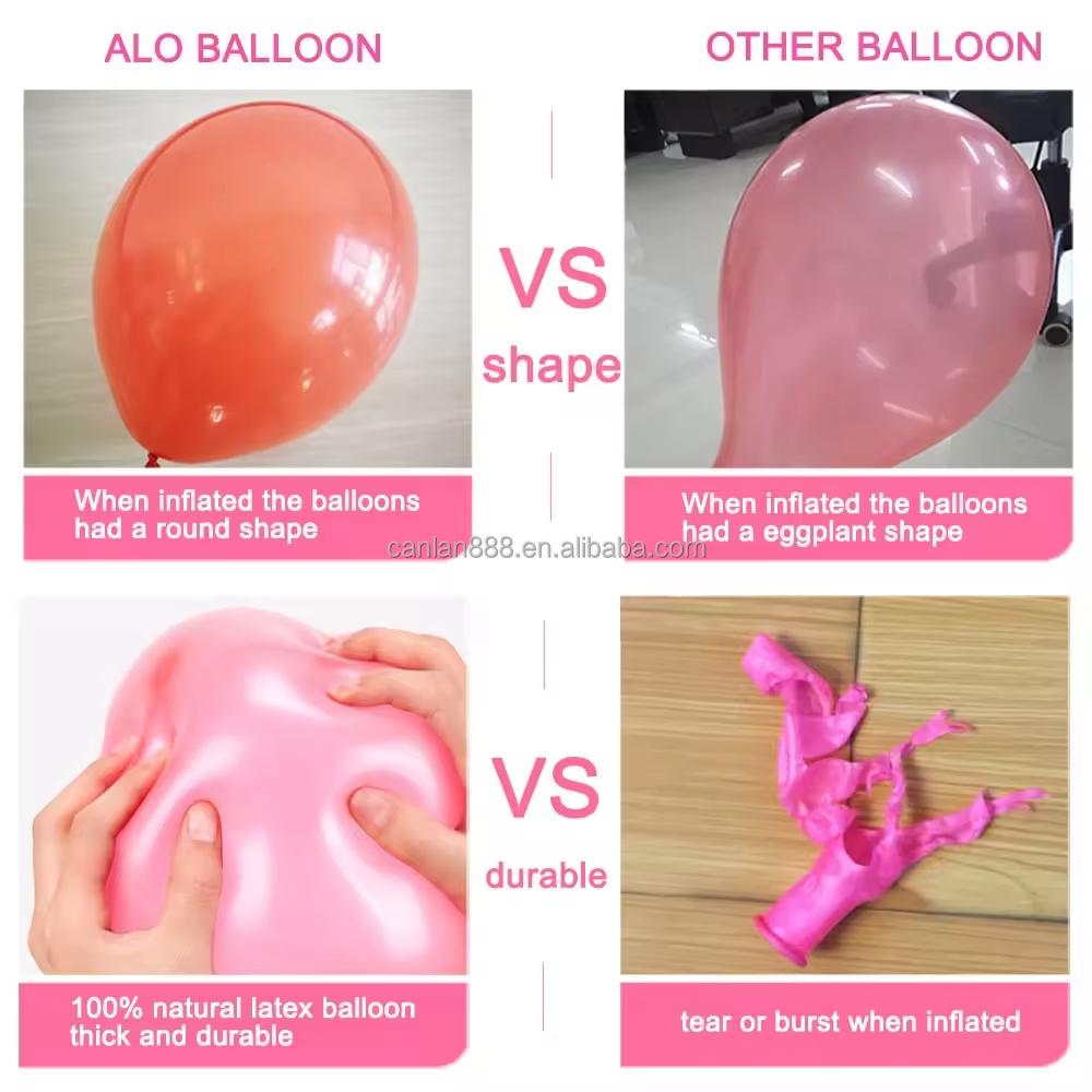 Huaien Fabrik 3,2g Mattes Latex 12-Zoll Runder Ballon Anzug Gemischtes Layout für Geburtstags- & Hochzeitsdekorationen