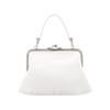 VIVIENNE WESTWOOD Granny Frame Silver Logo Detachable Chain Strap Top Handle Bag Women Shoulder Bag White 52020003S000DA401