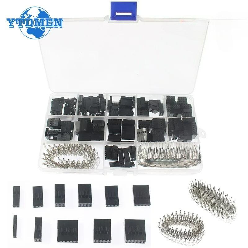 

620PCS 2.54mm DuPont Jumper Connector Shell JST XH2.54 Terminals Kit білий