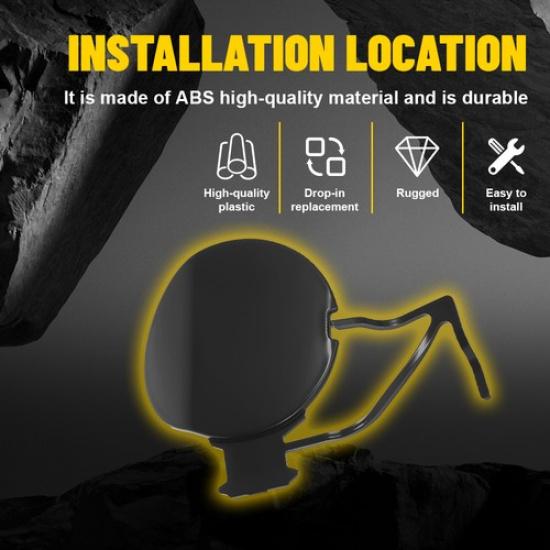 Front Bumper Tow Hook Eye Cover Cap Black for Honda Fit 2018- 71104-T5H-H50