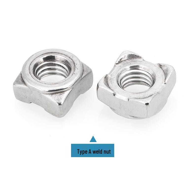 304 Stainless Steel Square Weld Nut Four-Corner A/B-Type