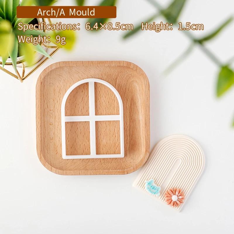 Boho Arch Rainbow Cookie Cutter Mold Bohemian Arched Cake Decorating Tool Birthday Wedding Baby Shower Biscuit Stamp for Baking