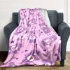 1pc Bear Cartoon blanket Lightweight Flannel Throw for Sofa Bed Travel Camping Livingroom Office Couch Chair
