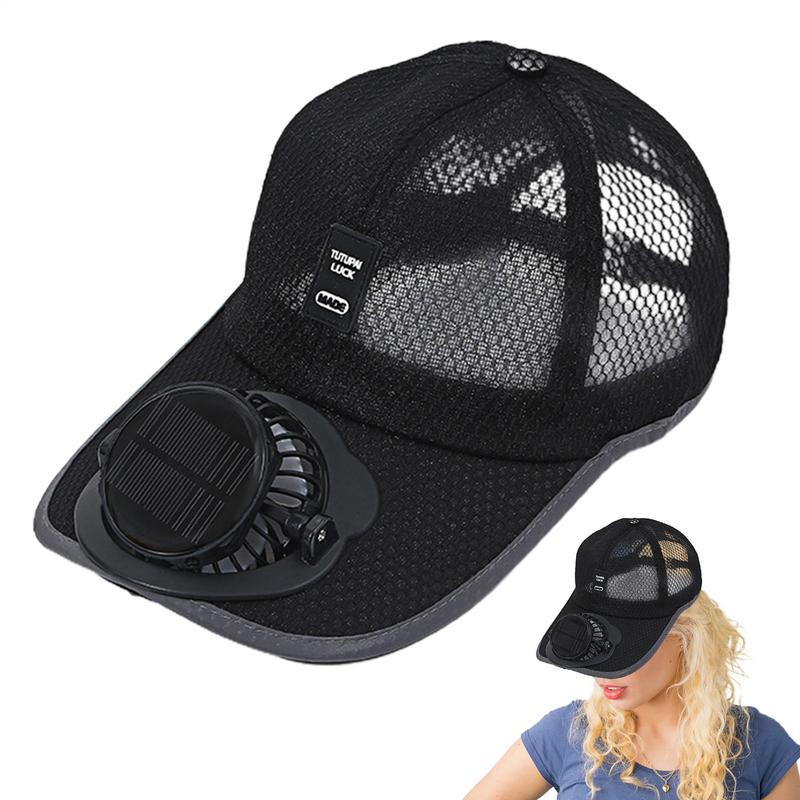 Summer Solar Charging With Fan Hat For Men And Women Breathable Mesh Sun Protection Outdoor Sunshade Duck Tongue Hat Beach Hat