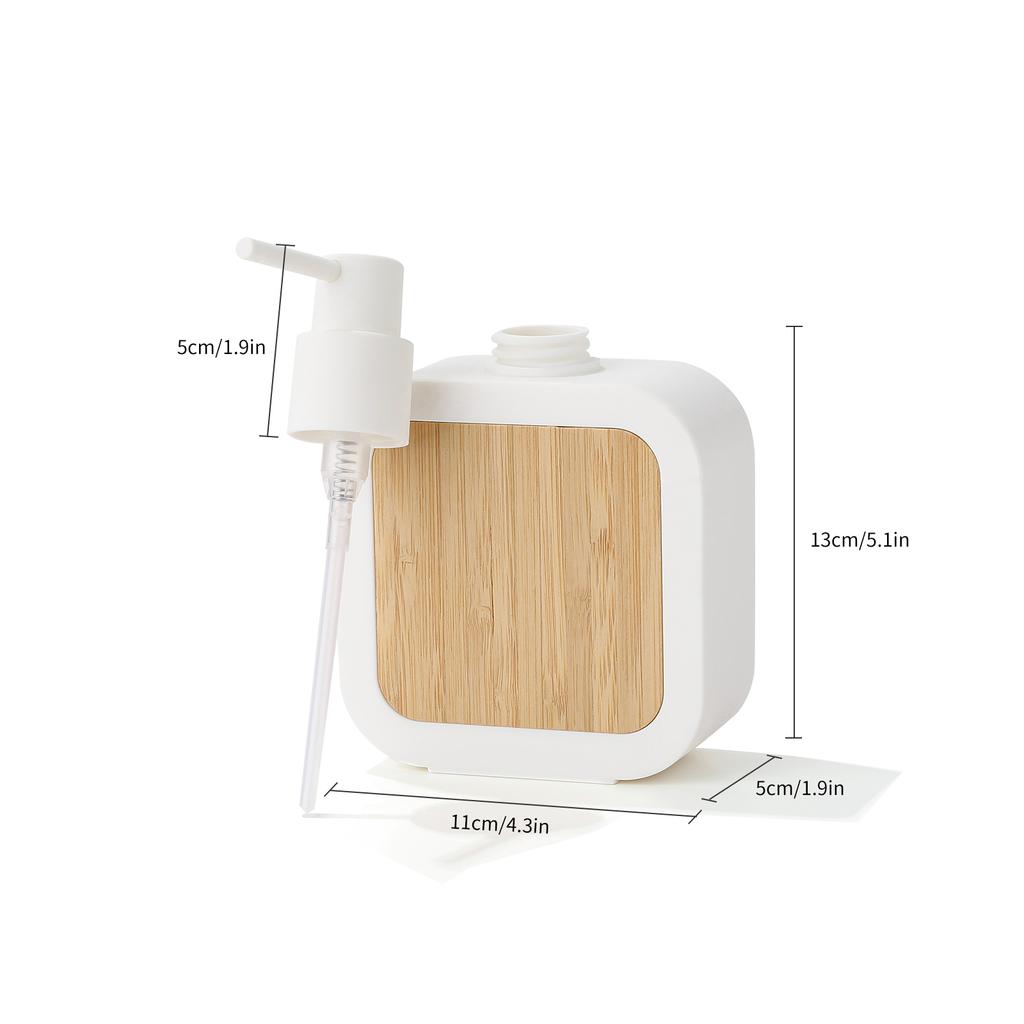 Refillable Bathroom Empty Bottle Dispenser with Press Pump for Soap Shampoo Shower Lotion Portable Travel Hand Washing Bottle