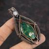 Cuprite Chrysocolla Pendant Gemstone Pendant Copper Wire Wrapped Pendant Copper Jewelry Handmade Pendant Rainbow Moonstone Pendant For Gift