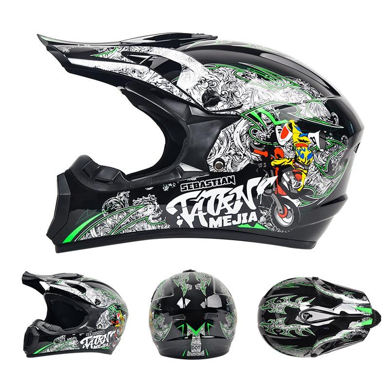 Full Face Motorcycle Helmet Off-Road ATV Dirt Bike Mountain Downhill Karting Safety Protection