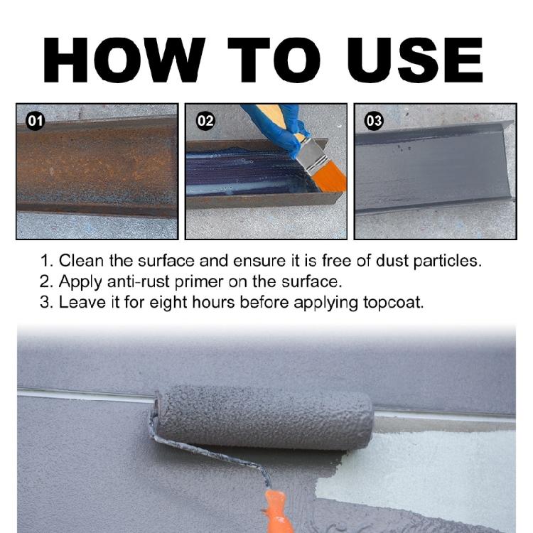 Základní nátěr přeměňující rez Prevence proti korozi Základní nátěr pro zkorodované kovové předměty