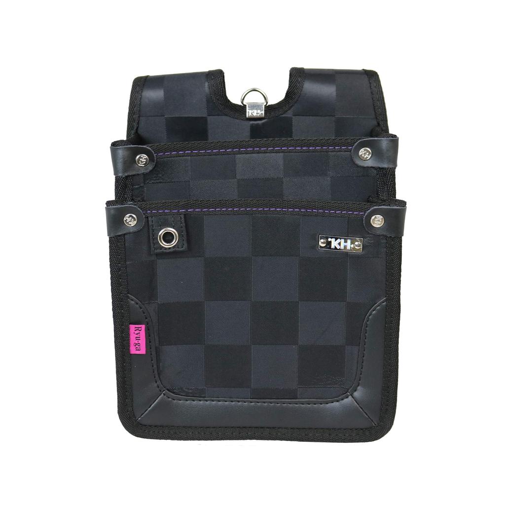 Kiyo Ryuga Waist Bag, Large, Back Split, RY243, Black