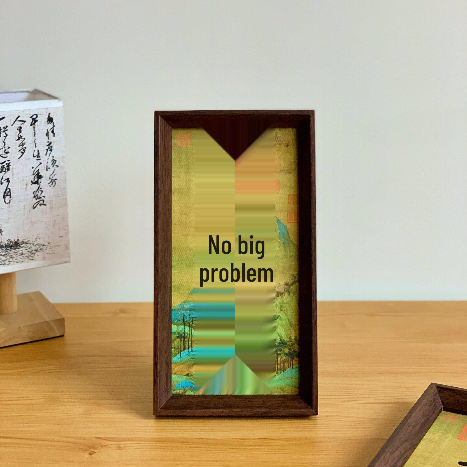 

Chinese Calligraphy Motivational Photo Frame for Desk and Office Decor