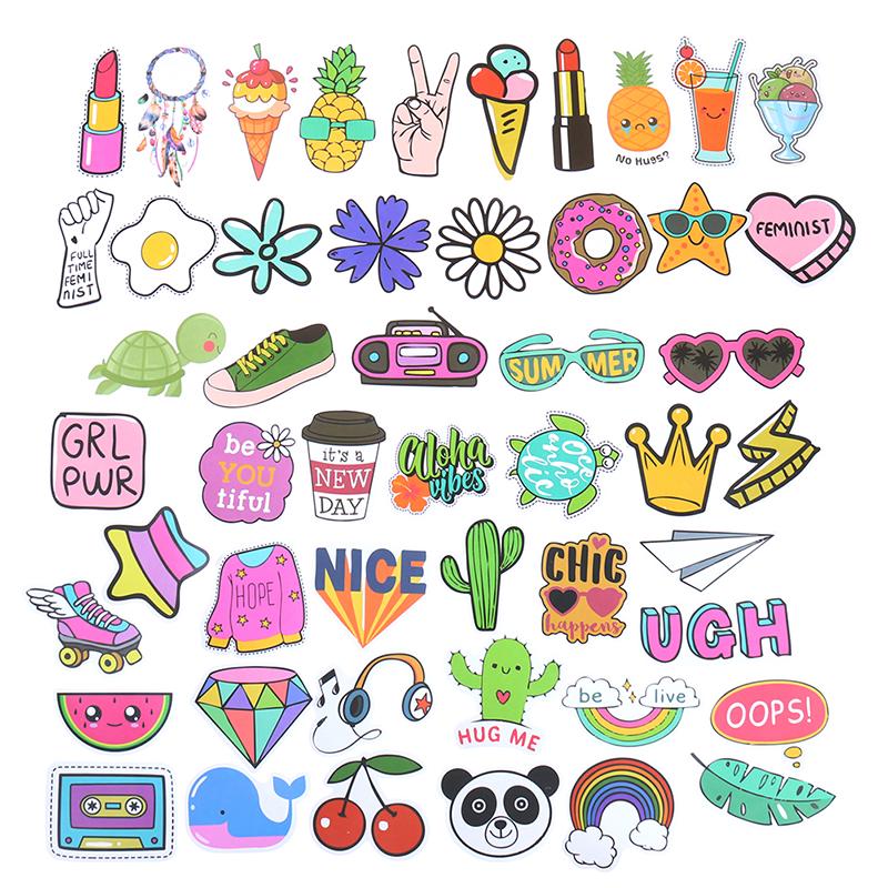 50Pcs Cute Cartoon Stickers Laptop Luggage Guitar Bicycle Skateboard Decals