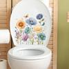 Fresh Cottage Style Floral and Butterfly Bathroom Wall Sticker Home Decor Removable Self-Adhesive Decal
