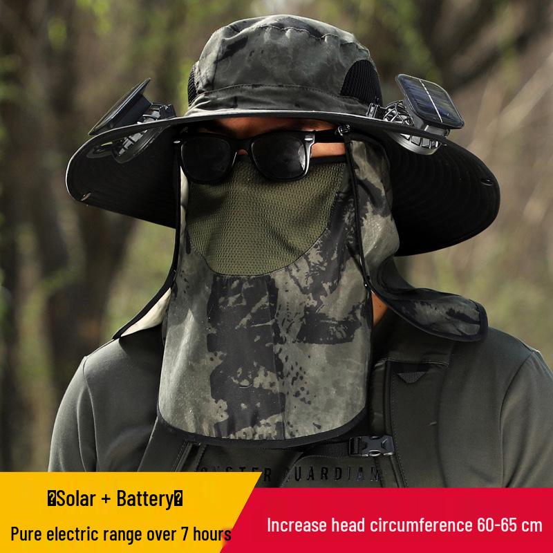Men's Outdoor Solar-Powered Cooling Fan Hat