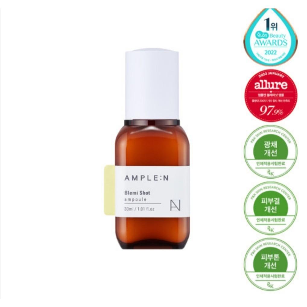 AMPLE:N Blemi Shot Serum (30mL / 50mL) – 7 Days Dark Spot Corrector Remover Serum, Niacinamide & Vitamin C 30mL